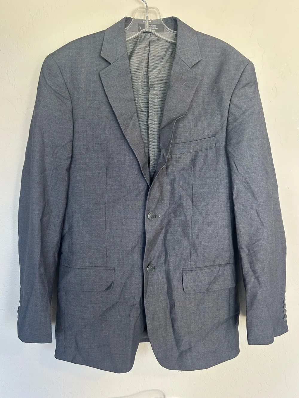 Pronto Uomo 36R Gray 2 Button Blazer Suit Jacket Sport Coat (1886)